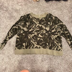 Green and Black Tie-Dye Sweatshirt